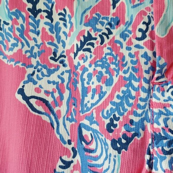 LILLY PULITZER SAMBA THE CHIPPER SHORT BERMUDA WOMEN PINK BLUE COTTONSIZE 10 - Picture 2 of 9